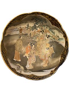 Japanese Satsuma Bowl - Meiji Period "Four Seasons"1860