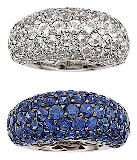 Sapphire, White Gold Rings, Piranesi