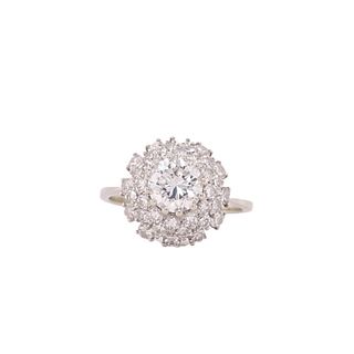 One Diamond Cluster Ring
