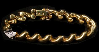 Ladies 10kt Yellow Gold Bypass Bracelet