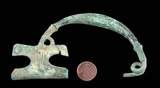 Large Etruscan Bronze Fibula