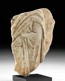 Roman Marble Relief - Male Figure in a Toga