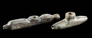 Attractive Pair of Mapuche Stone Pipes