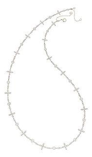 Edwardian Diamond, Platinum Necklace