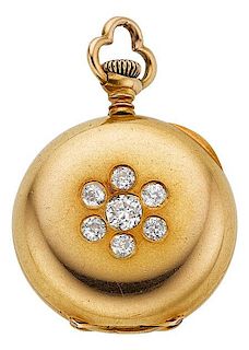 Tiffany & Co. Antique Diamond, Gold Openface Pendant Watch