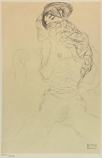 Gustav Klimt - Sketch for the right side figure of the