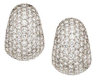 Diamond, White Gold Earrings