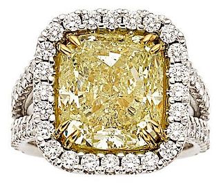 Fancy Light Yellow Diamond, Diamond, White Gold Ring
