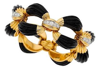 Diamond, Black Onyx, Gold Bracelet, Neiman Marcus