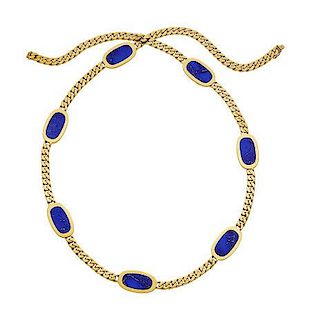Lapis Lazuli, Gold Necklace, Bvlgari