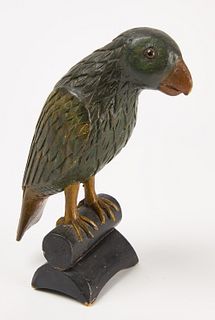 Carved Wood Parrot