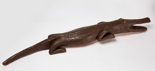 Folk Art Carved Alligator