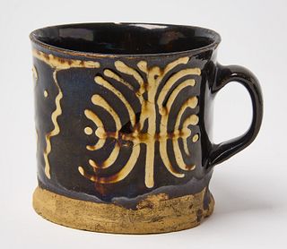 Large English Slipware Mug - 1789