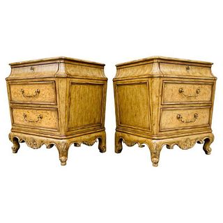 Pair of Vintage Nightstands or Commodes With Marble Top