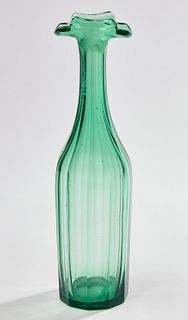 Green Bottle with Unusual Rim