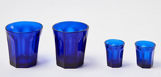 Two Cobalt Blue Tumblers Two Tasters