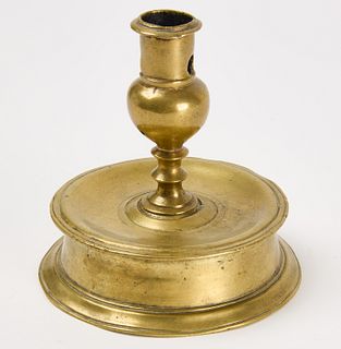 Early Brass Capstan Candle Stick