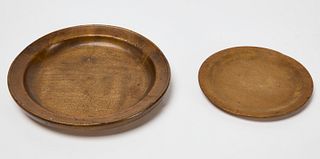 Two Early Wooden Plates