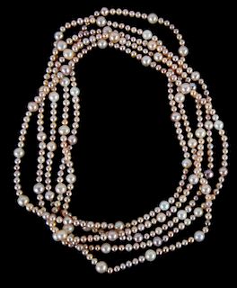 A Strand of Pink Freshwater Pearls