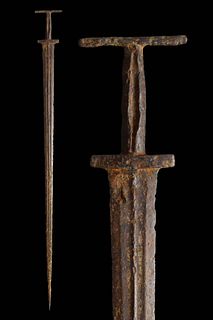 A SCYTHIAN IRON LONG SWORD