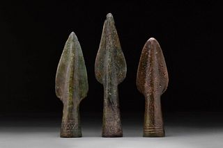 A SET OF EUROPEAN SOCKETED SPEAR HEADS