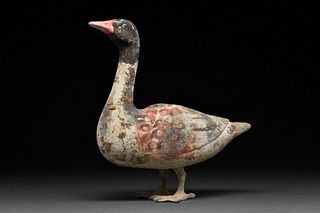 A RARE CHINESE POTTERY GOOSE WITH TL TEST