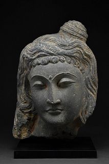 GANDHARA SCHIST HEAD OF BUDDHA