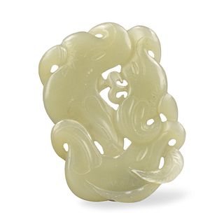 Chinese Qingbai Jade Carving of Chestnut ,Qing D.