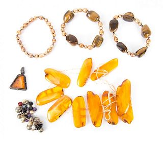 Amber and Tiger's Eye Jewelry