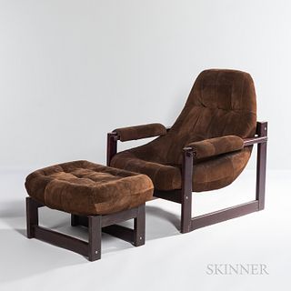 Percival Lafer (Brazilian, b. 1936) Lounge Chair and Ottoman
