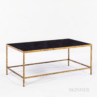 Tessellated Pen Shell Coffee Table on Gilded Iron Base