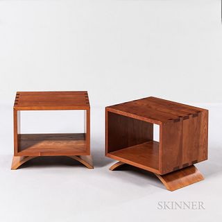 Two Thomas Moser Vita Cube Side Tables