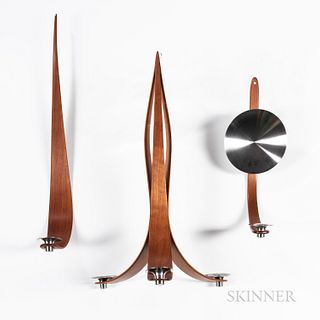 Chris Becksvoort Chandelier, Reflector and Jack-in-the-Pulpit Sconces
