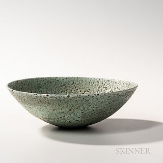 Dame Lucie Rie (Austrian/British, 1902-1995) Green Pitted Stoneware Bowl