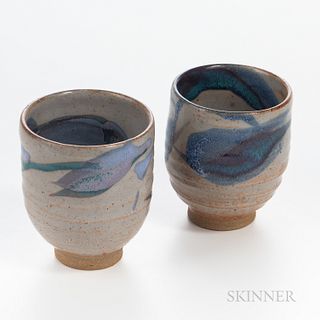 Two Makoto Yabe (Japanese/American, 1947-2005) Studio Pottery Cups
