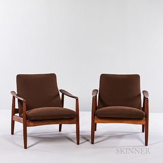 Two Søren Ladefoged for SL Mobler Lounge Chairs