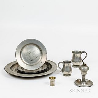 Nine Pieces of Pewter