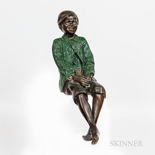 Painted Bronzed Figure