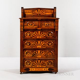 Parquetry-inlaid Chest of Drawers