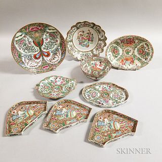 Nine Rose Medallion Export Porcelain Table Items