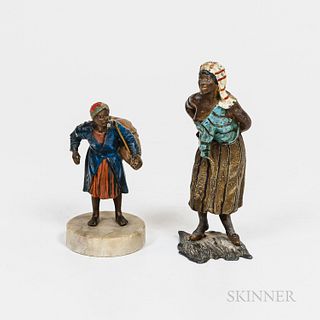 Two Cold-painted Metal Blackamoor Figures
