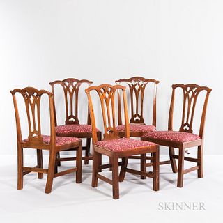 Ten Chippendale-style Mahogany Sidechairs