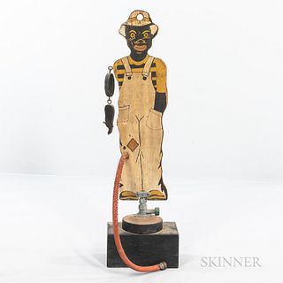 Painted Figural "Sprinkler Man,"