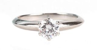 A Tiffany and Co. Diamond Solitaire Ring