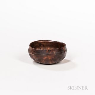 Small Turned Figured Wood Bowl