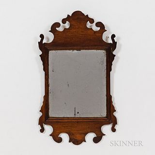 Chippendale Mahogany-veneer Scroll-frame Mirror