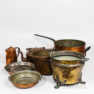 Eight Copper Kitchen Items