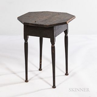 Country Black-painted Worktable