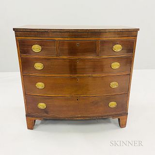 Classical Mahogany Bow-front Chest of Drawers