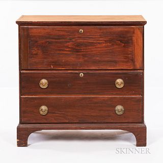 Federal-style Mahogany Fall-front Desk-over-drawers